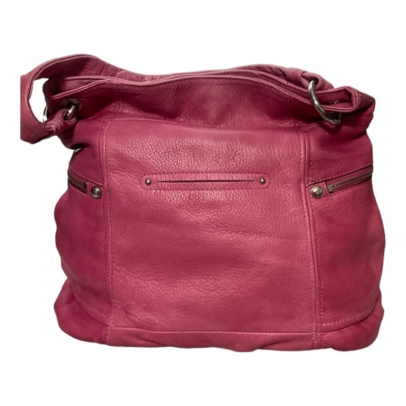 B Makowsky Soft Leather Pink Handbag - Picture 2 of 12